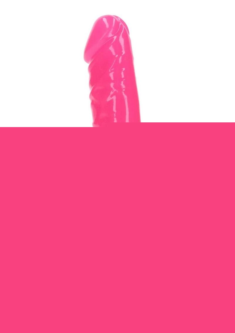 Realrock Slim Glow In The Dark Dildo with Suction Cup - Glow In The Dark/Pink - 6in