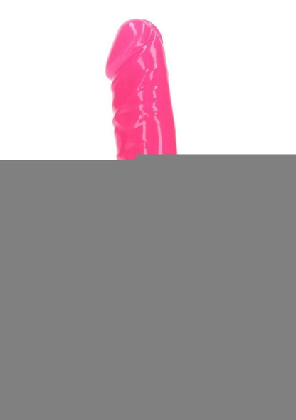 Realrock Slim Glow In The Dark Dildo with Suction Cup - Glow In The Dark/Pink - 6in