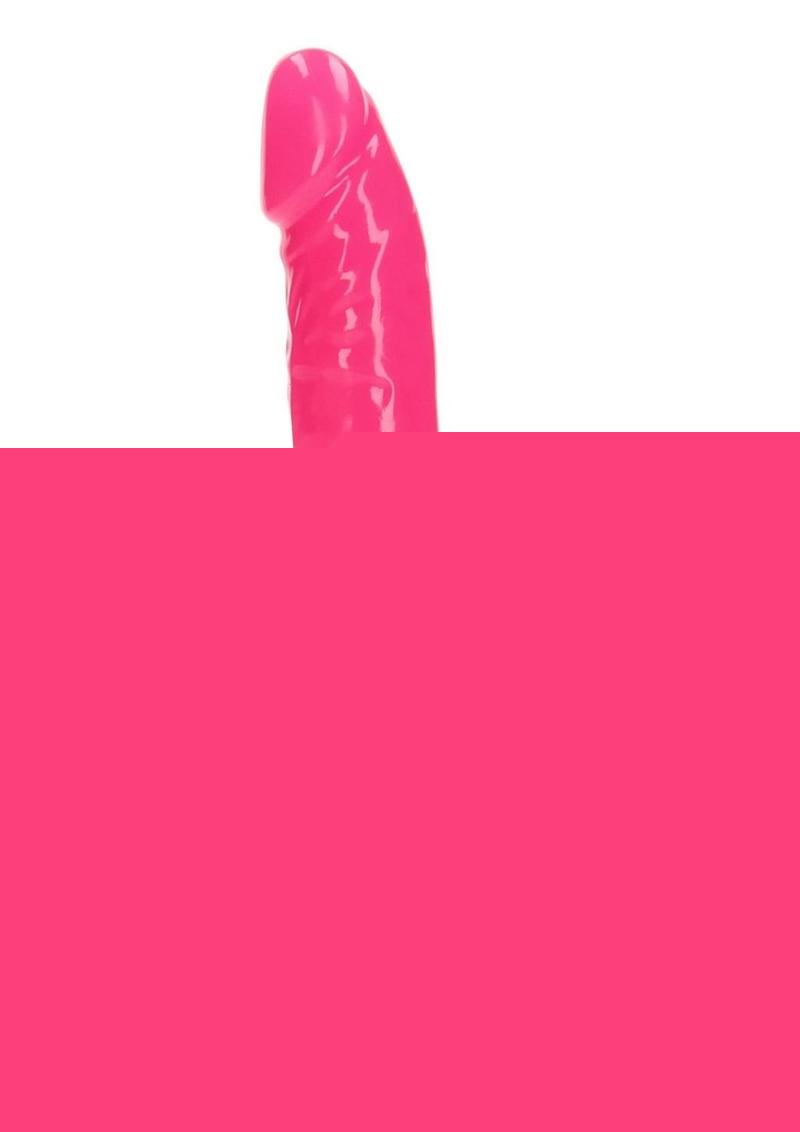 Realrock Slim Glow In The Dark Dildo with Suction Cup - Glow In The Dark/Pink - 9in