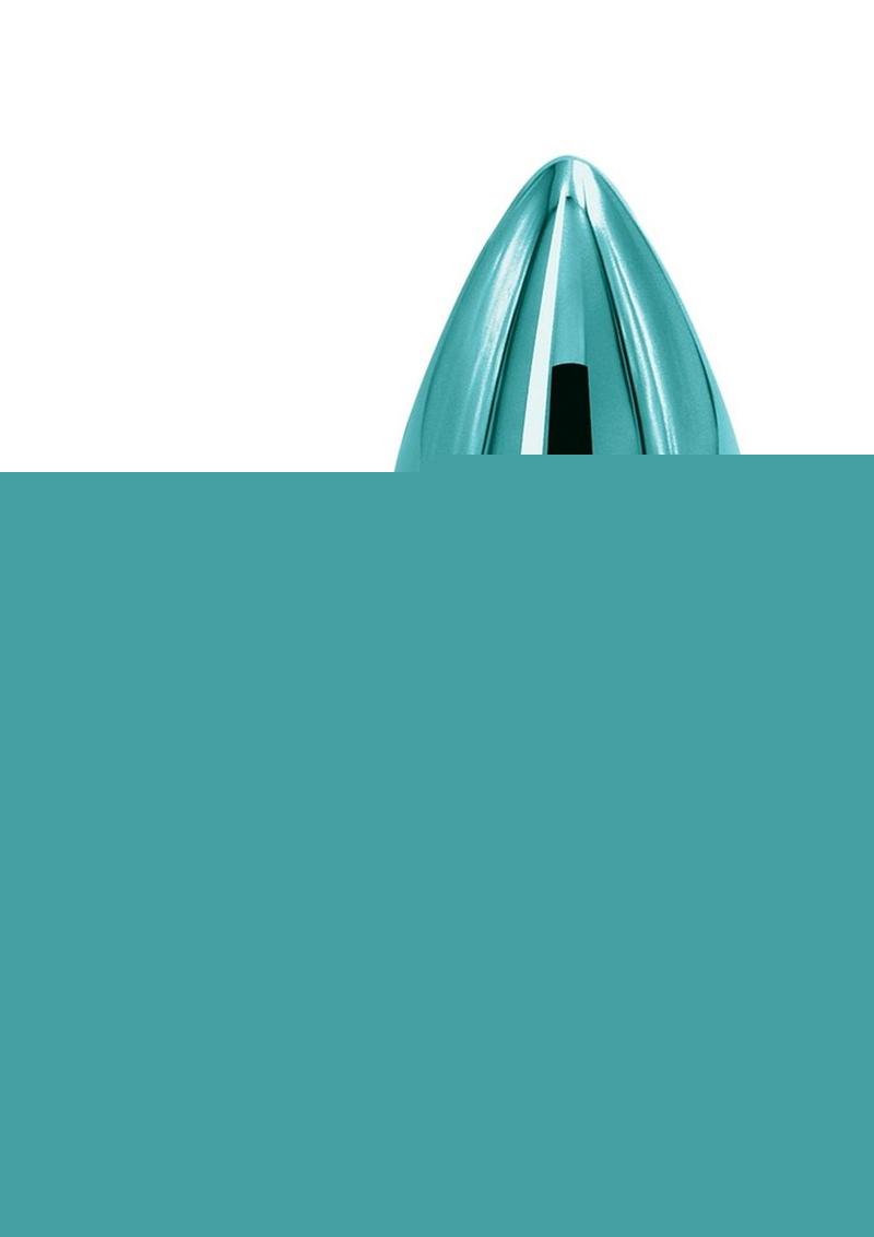 Rear Assets Aluminum Anal Plug - Metal/Teal - Medium