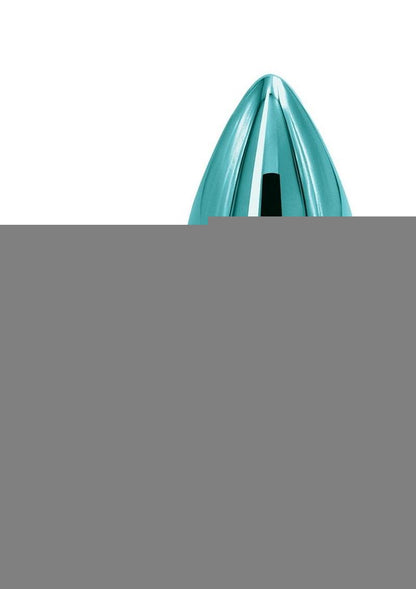 Rear Assets Aluminum Anal Plug - Metal/Teal - Medium