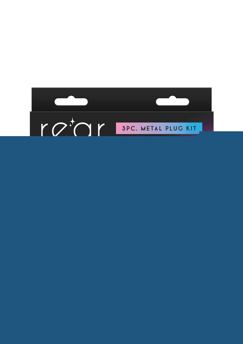 Rear Assets Aluminum Anal Plug Trainer Kit - Multicolor/Rainbow - 3 Pieces