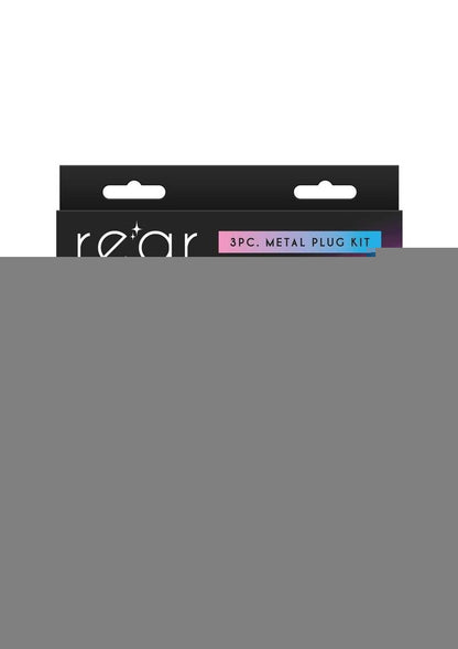 Rear Assets Aluminum Anal Plug Trainer Kit - Multicolor/Rainbow - 3 Pieces