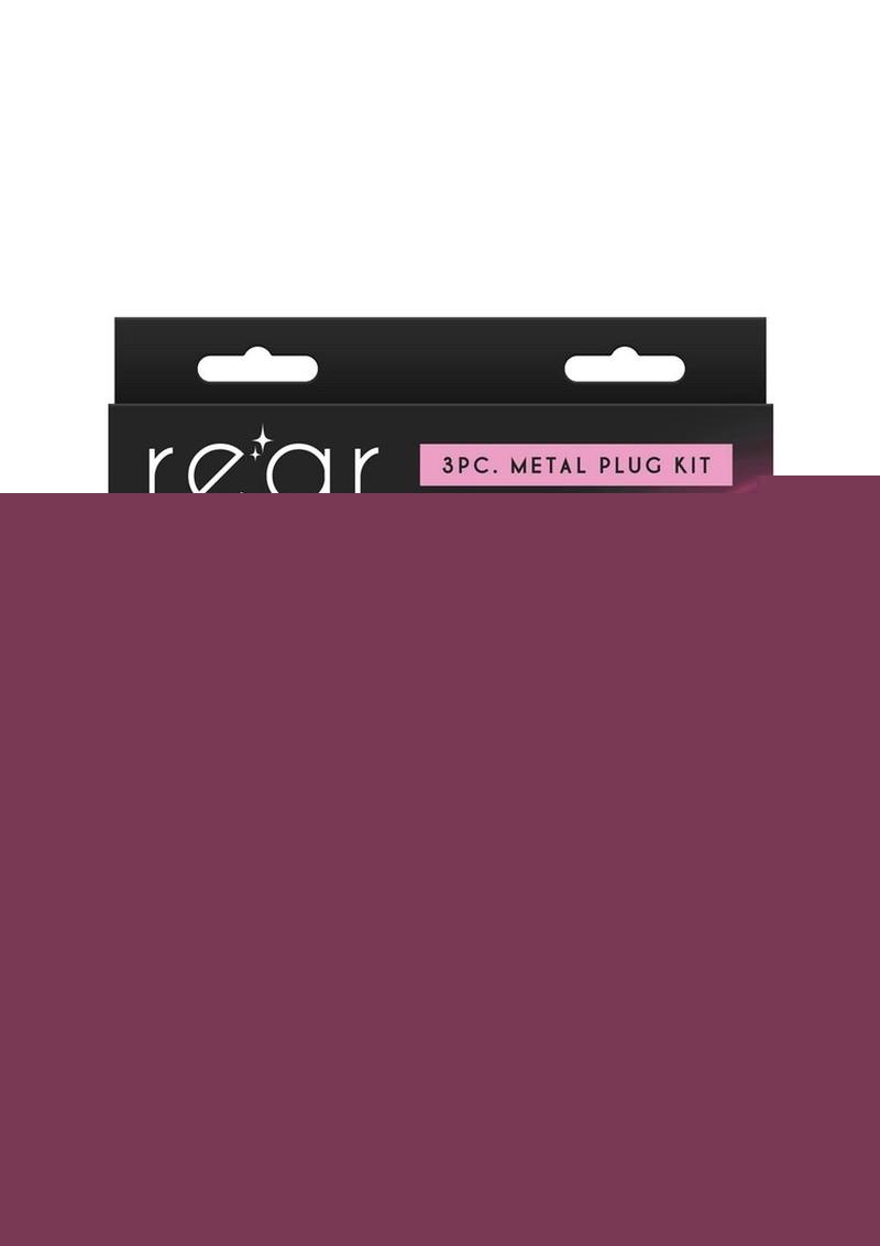 Rear Assets Aluminum Anal Plug Trainer Kit - Pink/Rose Gold - 3 Pieces
