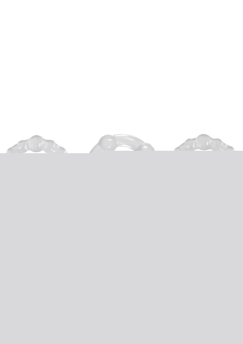 Renegade Super Stretchable Intensity Cock Rings - Clear - Set Of 3