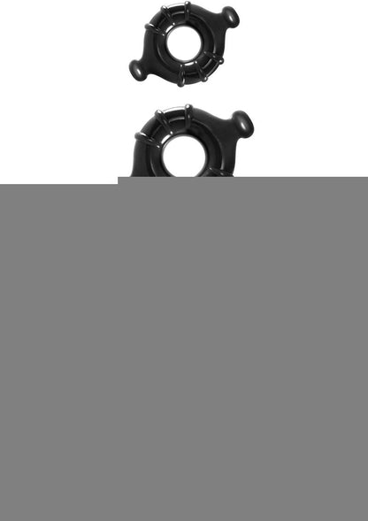 Renegade Vitality Cock Ring Kit - Black - 4 Per Set