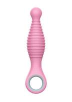 Rock Candy Sweet Cheeks Rechargeable Silicone Anal Vibrator - Gray/Pink