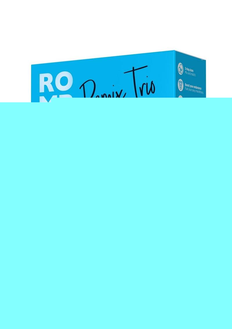 Romp Remix Trio Silicone Cock Rings - Purple - 3 Piece