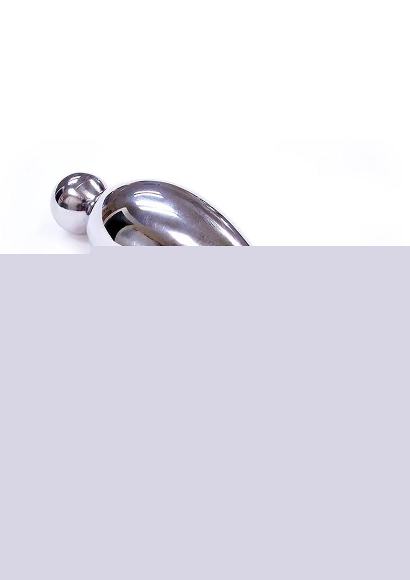 Rouge Fish Tail Stainless Steel Anal Plug Probe - Clear Jewel - Small