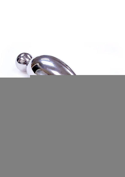 Rouge Fish Tail Stainless Steel Anal Plug Probe - Clear Jewel - Small