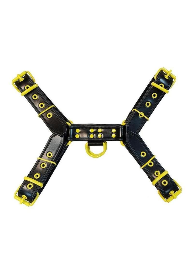 Rouge Harness Black with Yellow Accessories - Black/Yellow - XLarge