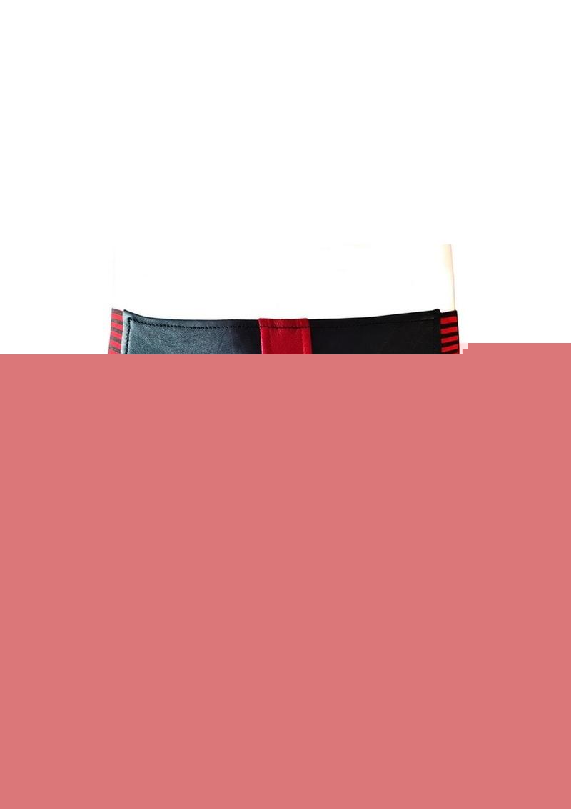 Rouge Leather Jock Strap - Black/Multicolor/Red - Large