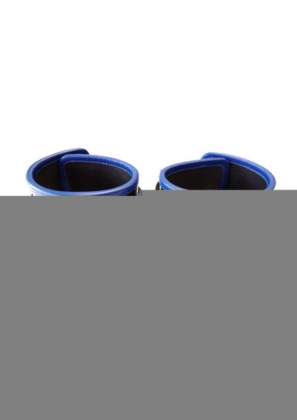 Rouge Leather Wrist Cuffs - Black/Blue