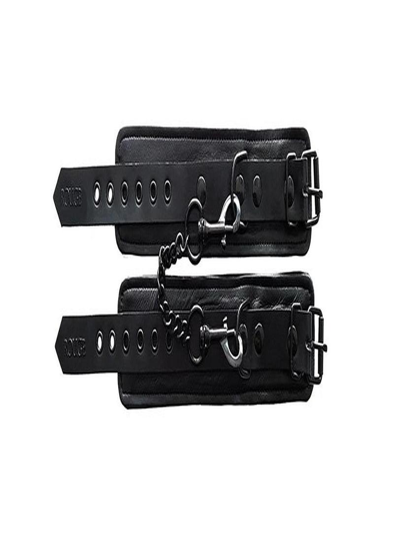 Rouge Leather Wrist Cuffs - Black