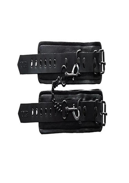 Rouge Leather Wrist Cuffs - Black