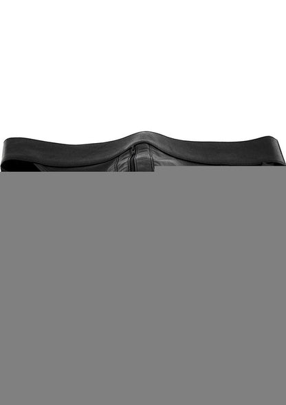 Rouge Leather Zip Jocks - Black - Small