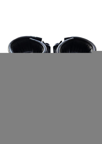 Padded Leather Wrist Cuffs - Black