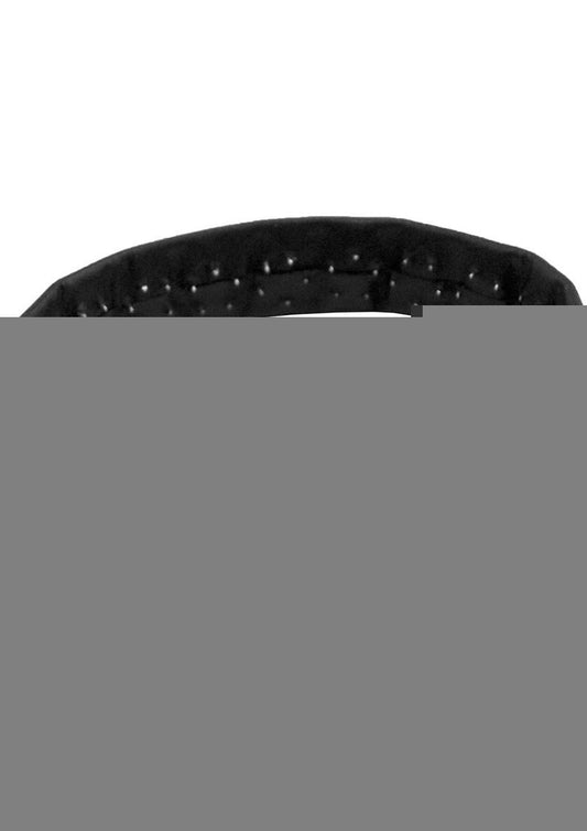 Rouge Pin Prick Leather Cock Strap Adjustable Snap Cock Ring - Black