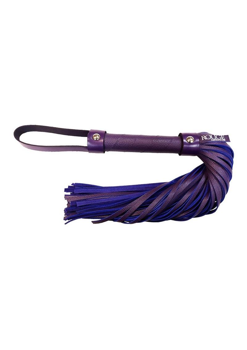 Rouge Short Leather Flogger - Purple