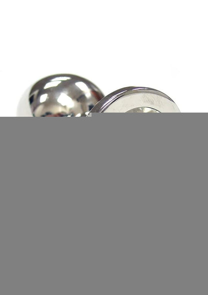 Rouge Smooth Stainless Steel Anal Plug - Clear Jewel - Large