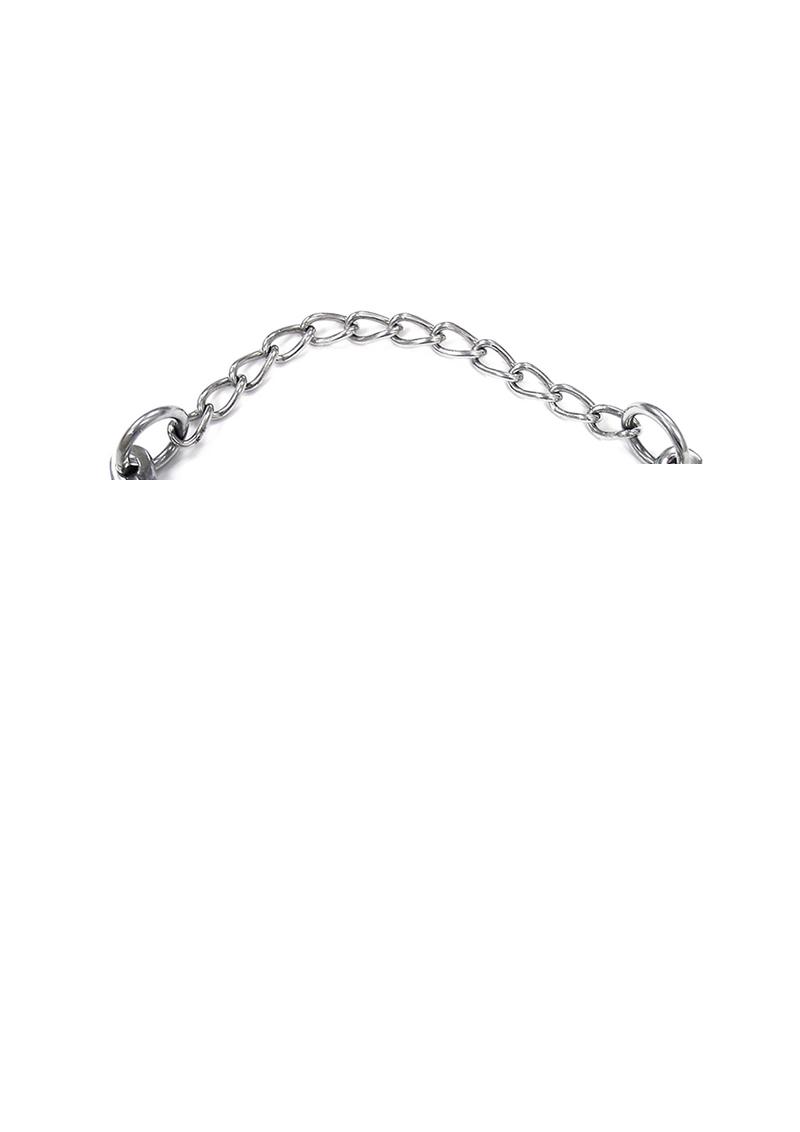 Rouge Stainless Steel Wrist Shackles - Silver