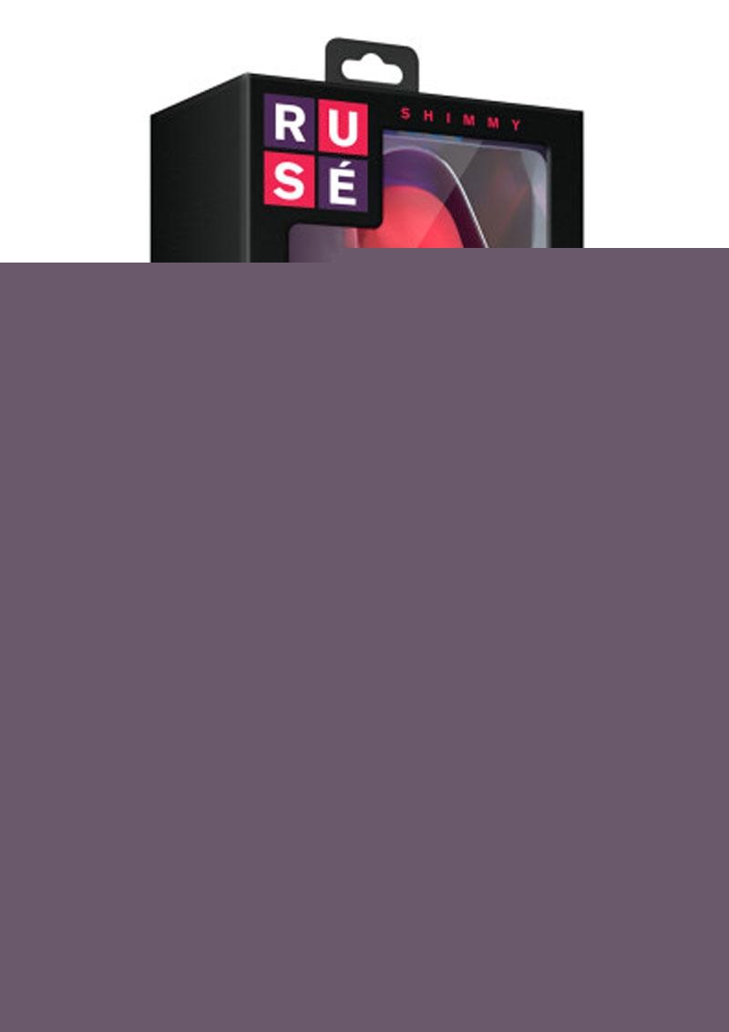 Ruse Shimmy Silicone Dildo with Balls 8.75in - Cerise - Red