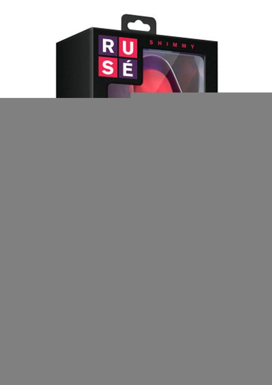 Ruse Shimmy Silicone Dildo with Balls 8.75in - Cerise - Red