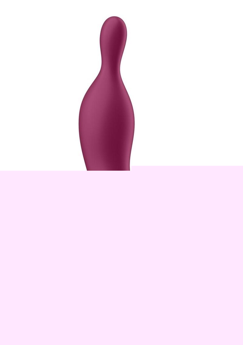 Satisfyer A-Mazing 1 Silicone Vibrating Stimulator - Berry/Red