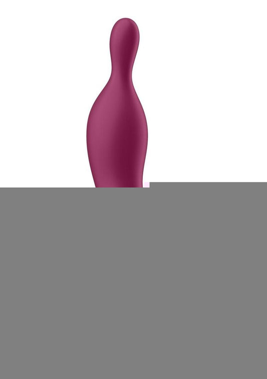 Satisfyer A-Mazing 1 Silicone Vibrating Stimulator - Berry/Red
