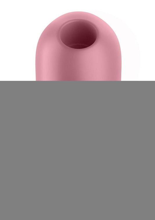 Satisfyer Cotton Candy Rechargeable Silicone Clitoral Stimulator - Light Red/Red