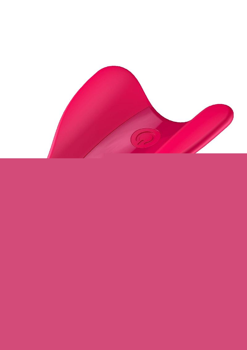 Satisfyer High Fly Silicone Rechargeable Hand Massager - Red