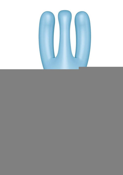 Satisfyer Threesome 4 Rechargeable Silicone Vibrator - Blue