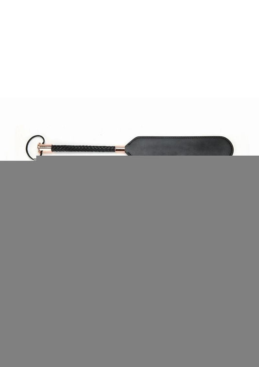 Secret Kisses Faux Leather Paddle - Black/Rose Gold
