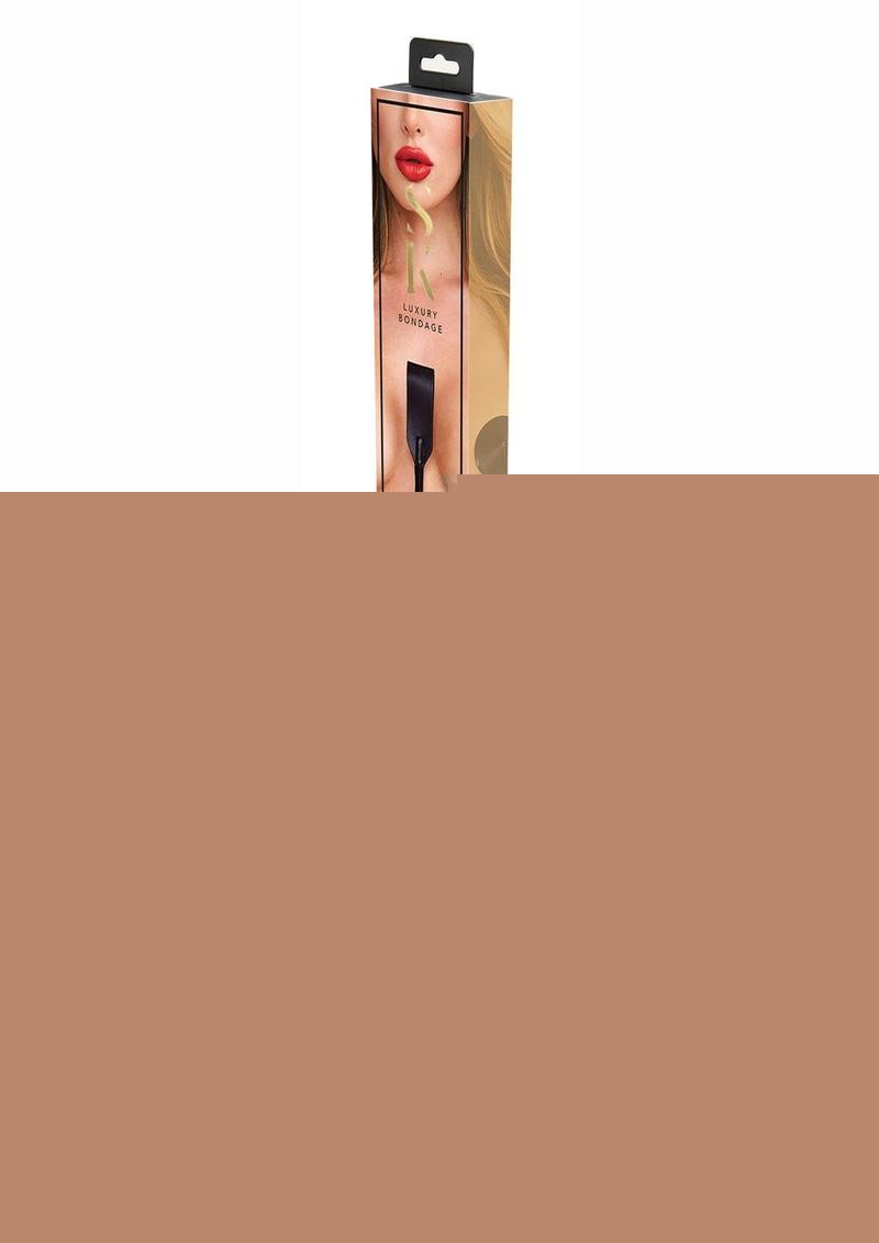 Secret Kisses Riding Crop - Black/Rose Gold