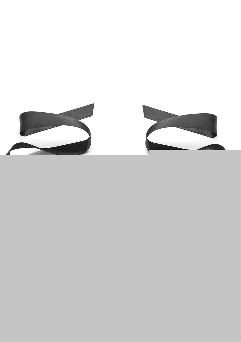 Secret Kisses Temptation Set Boudoir Lace Blindfold and Tassel Pasties - Black