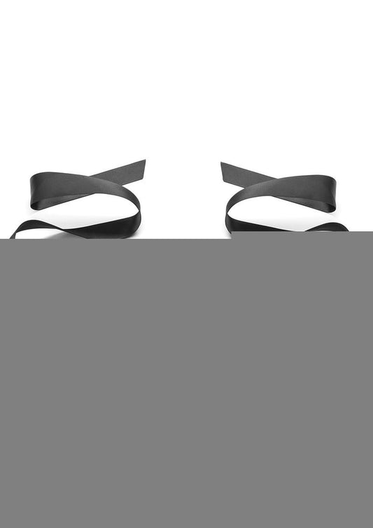 Secret Kisses Temptation Set Boudoir Lace Blindfold and Tassel Pasties - Black