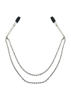 Sincerely Bling Nipple Clips - Black/Metal/Silver - 20in