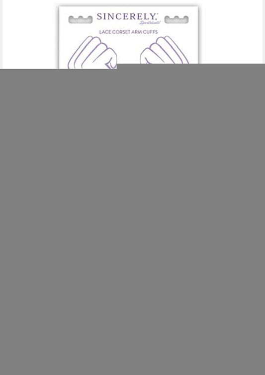 Sincerely Lace Corset Arm Cuffs - Black