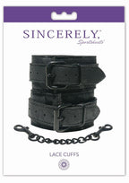 Sincerely Wrist Lace Cuffs - Black
