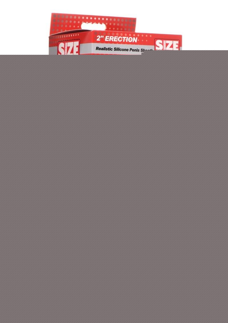 Size Matters 2 Erection Realistic Silicone Penis Sheath - Vanilla