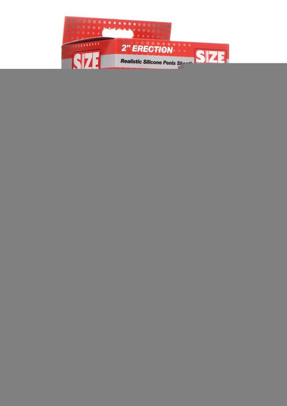 Size Matters 2 Erection Realistic Silicone Penis Sheath - Vanilla