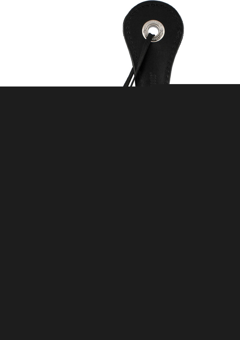 Sportsheets Leather Slut Impression Paddle - Black - 12in
