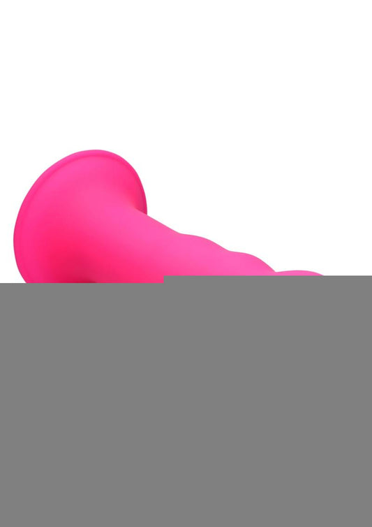 Squeeze-It Squeezable Wavy 7.2in Dildo - Pink