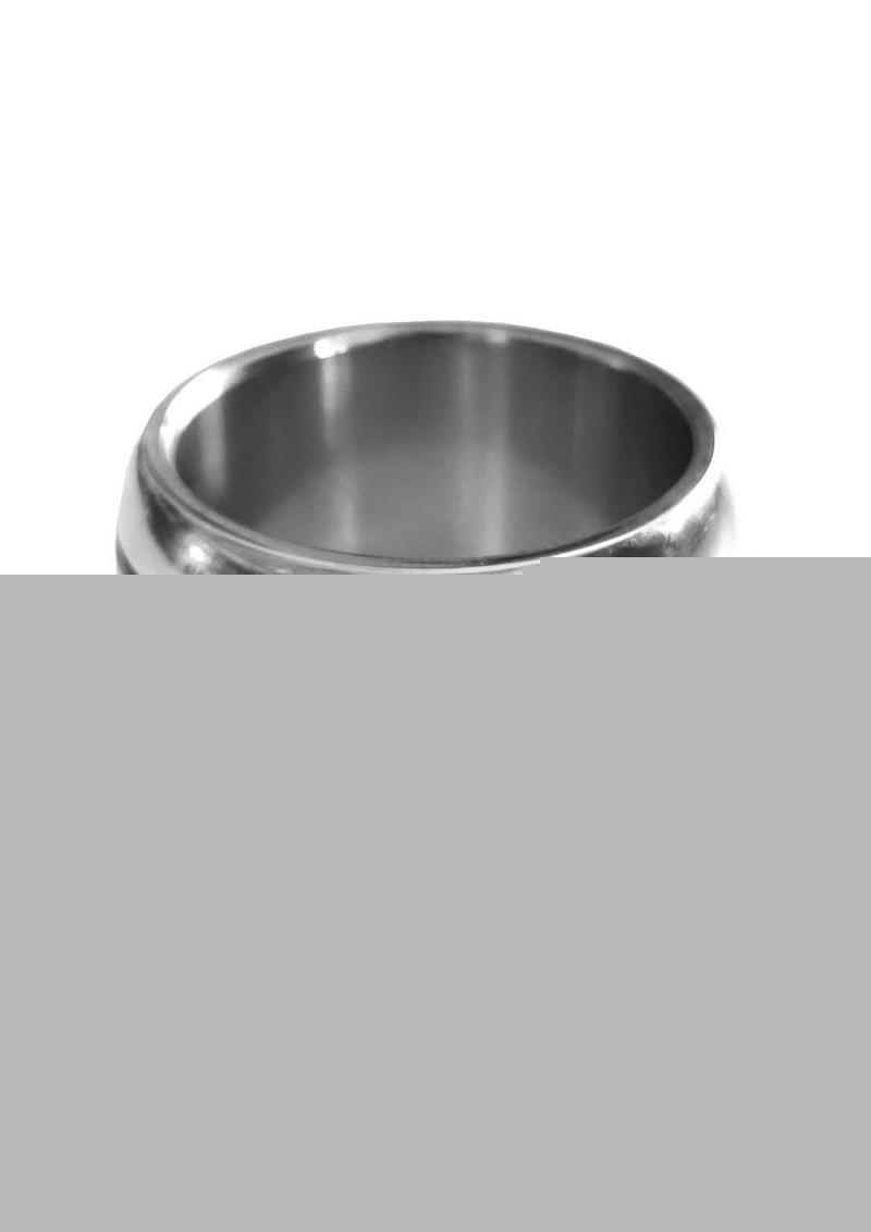 Stainless Steel Round Cock Ring - Silver - 45mm