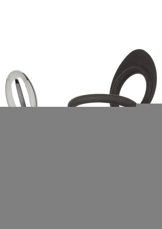 Star Fucker Teardrop Plug Silicone Dual Enhancer - Black