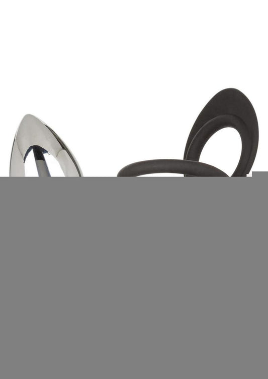 Star Fucker XL Teardrop Plug Silicone Dual Enhancer - Black