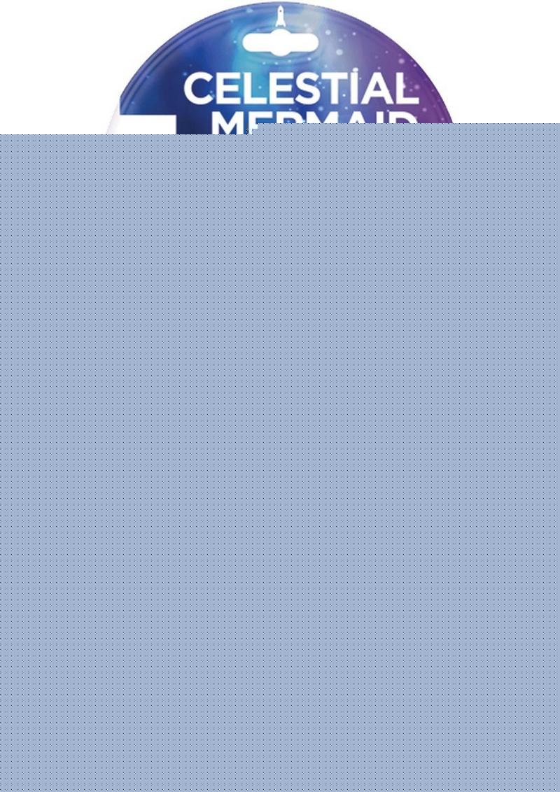 Stardust Cestial Mermaid Silicone Dildo with Suction Cup - Multicolor - 7in