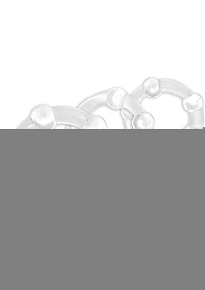 Stay Hard Beaded Cock Rings (3 Sizes - Clear