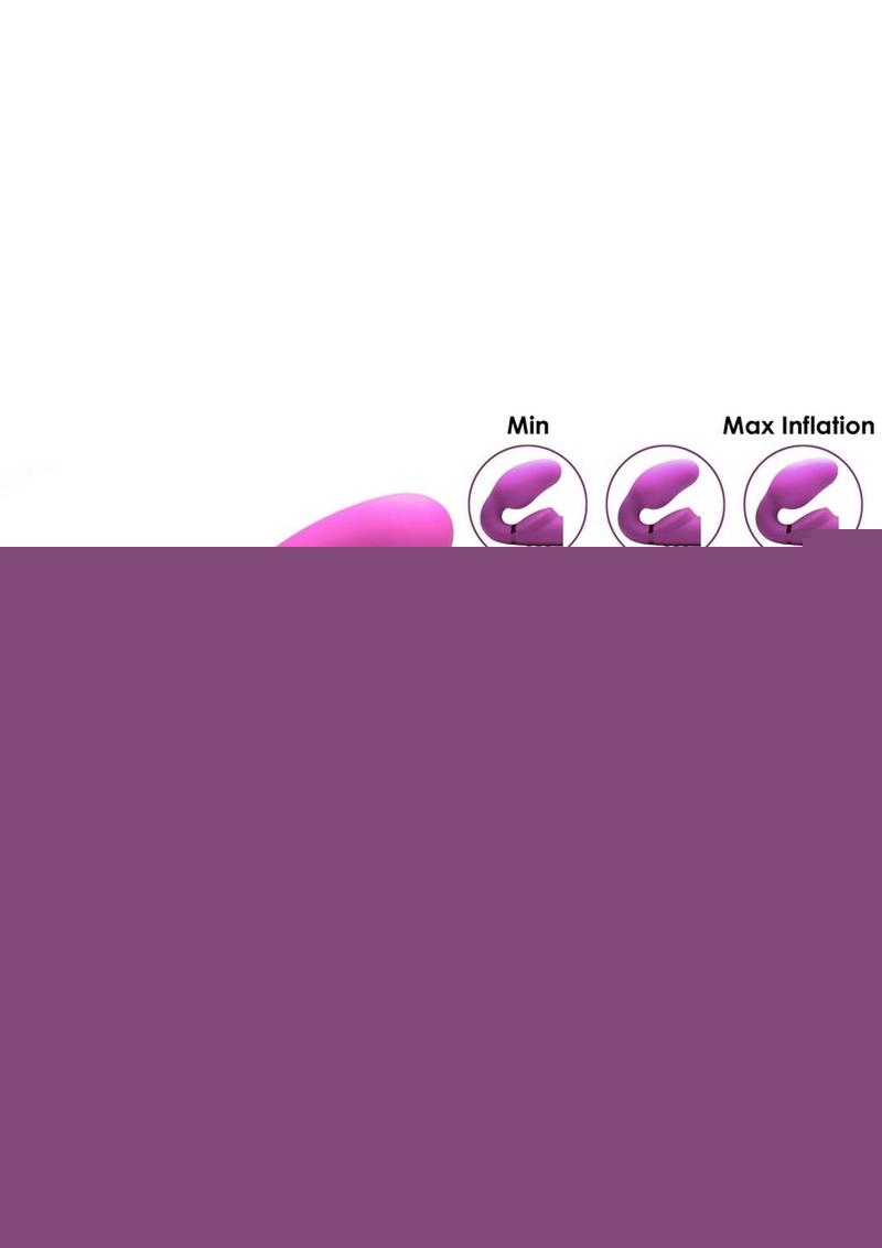 Strap U Evoke Ergo Fit Inflatable and Vibrating Silicone Strapless Strap-On with Remote Control