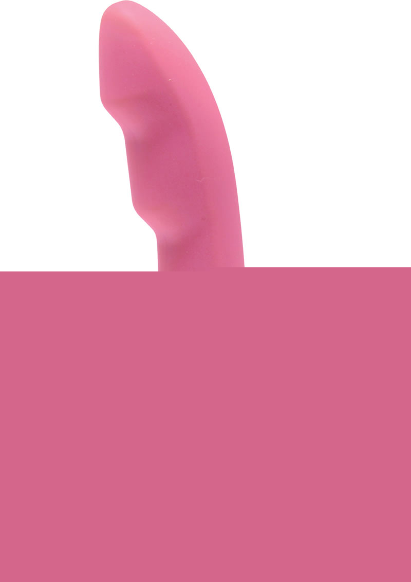 Strap U Ripples Strap-On Compatible Silicone 6.75in Dildo - Pink